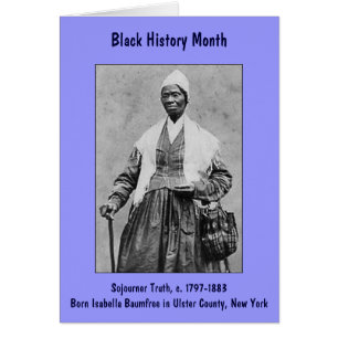 Sojourner Truth ~ Black History Maand Card (groot)