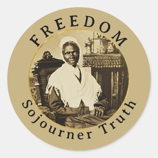 Sojourner Truth Feminist Abolitionist Freedom Ronde Sticker (Voorkant)