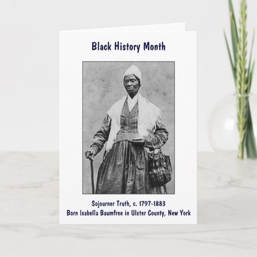 Sojourner Truth Kaart - Black History Month (Voorkant)