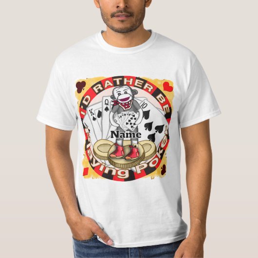 Sok-aap poker t-shirt (Voorkant)
