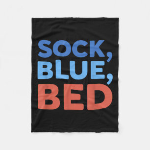 Sok blauw bed grappige meme _1 fleece deken