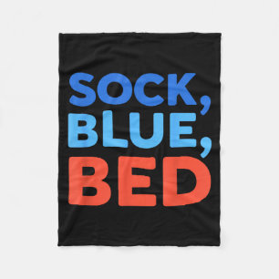 Sok Blauw Bed Grappige Meme  Fleece Deken