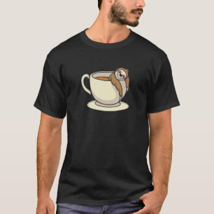 Sok in een koffieglas t-shirt