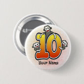 Sokaap nummer 10 ronde button 5,7 cm (Voorkant /achterkant)
