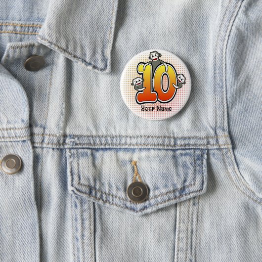 Sokaap nummer 10 ronde button 5,7 cm (In situ)