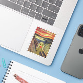sokaap schreeuwen sticker (Laptop met iPhone)