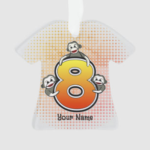 Sokkapapegaai Nummer 8 Ornament