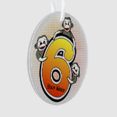 Sokkapen kukka Nummer 6 Ornament (voorkant)