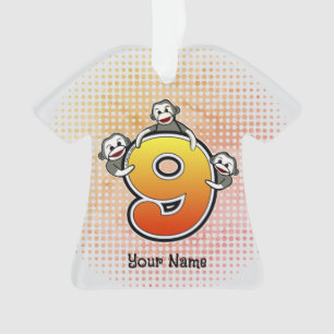 Sokkel Aap Nummer 9 Ornament