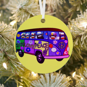 Sokken Apen Vredesbus  Metalen Ornament