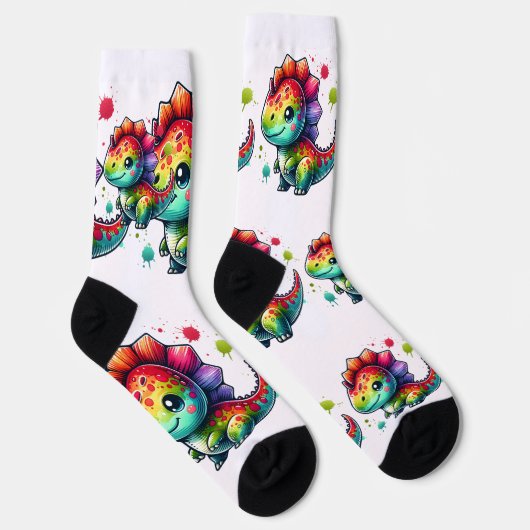 Sokken Design – Schattigee dinosaurus (Rechts)