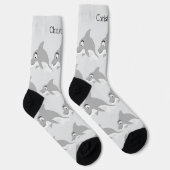 Sokken Grijs Dolfijn Design (Rechts)