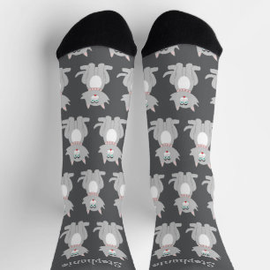 Sokken Grijs Kat Design