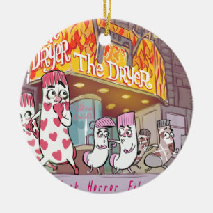 Sokken Horror Films De Droger Komisch Keramisch Ornament