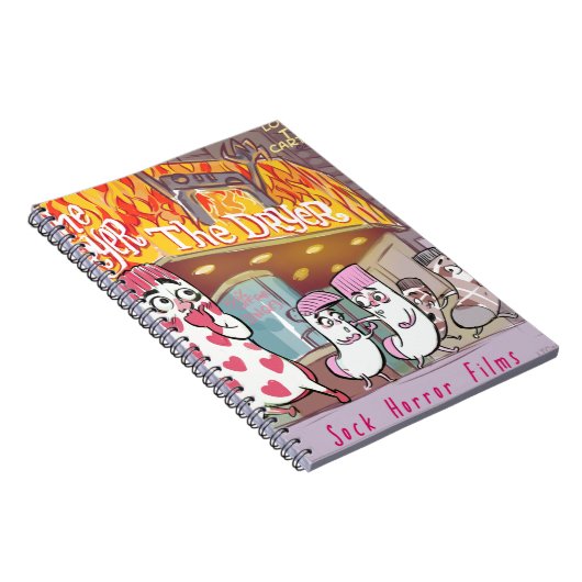 Sokken Horror filtreert de wasmachine Notitieboek (Rechterzijde)