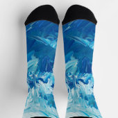 Sokken met blauw en wit verfeffect (Top)