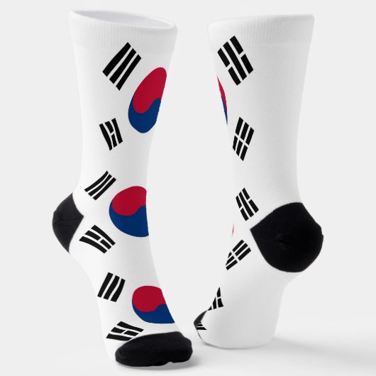 Sokken met de vlag van Zuid-Korea (Gebogen)