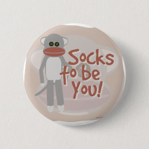 Sokken om jou te zijn! ronde button 5,7 cm