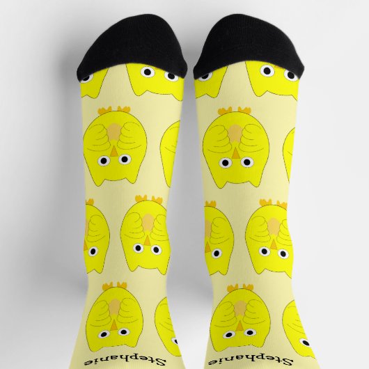 Sokken Yellow Owl Design (Top)