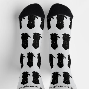 Sokken Zwart Goldendoodle Ontwerp