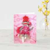 Sokkenapen voor de Strijd Roze Denise Kaart (Gele Bloem)