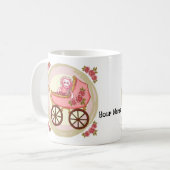 Sokkie Aap Baby Meisje Buggy Koffiemok (Voorkant links)