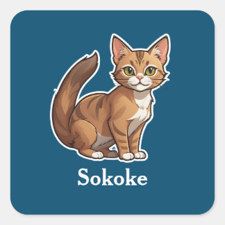 Sokoke Vierkante Sticker