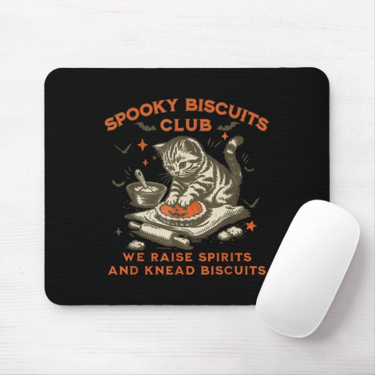 Soky Biscuits Club Cat, Funny Halloween Baking Muismat (Met muis)