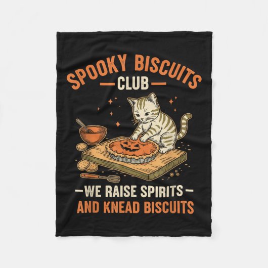 Soky Biscuits Club Funny Halloween Cat Baking  Fleece Deken (Voorkant)