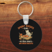 Soky Biscuits Club Grappig Halloween Kattenbakken Sleutelhanger (Voorkant)