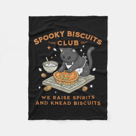 Soky Biscuits Club Zwarte Kat Pompoen Halloween Ba Fleece Deken (Voorkant)