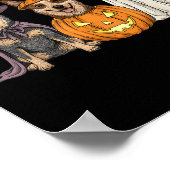 Soky Ghost Blue Heeler Pumpkin Halloween Dog Lover Poster (Hoek)