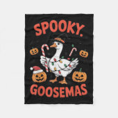 Soky Goosemas Funny Goose Halloween Christmas Cost Fleece Deken (Voorkant)