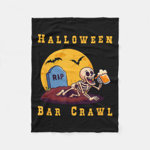 Soky Halloween skelet barhopper  Fleece Deken