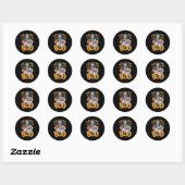 Soky Peke Costume On Boo Pekingese Halloween Ronde Sticker (Vel)