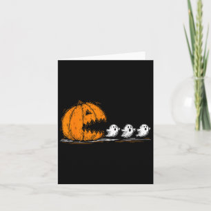 Soky Pumpkin Chasing Schattige Ghosts Halloween Pa Kaart