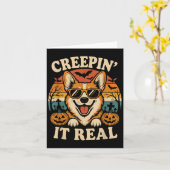 Soky Schattige Creen' It Real Funny Dog Halloween  Kaart (Gele Bloem)