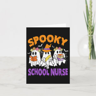 Soky School Nurse Funny Ghost Halloween Kaart