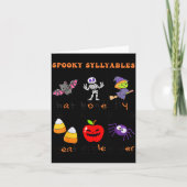 Soky Syllables Teacher Funny Halloween Educational Kaart (Voorkant)