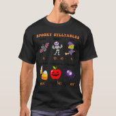 Soky Syllables Teacher Funny Halloween Educational T-shirt (Voorkant)