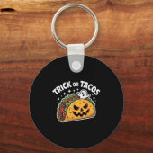 Soky Taco Jack-o-lantern Halloween Mexican Food Lo Sleutelhanger (Voorkant)