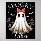 Soky Vibes Ghost Retro Groovy Halloween Women Girl Poster (Voorkant)