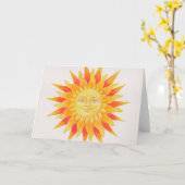 Sol blanco wenskaart kaart (Gele Bloem)