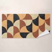 Sol en marbre ancien, texture géométrique transpar (Serviette de bain)