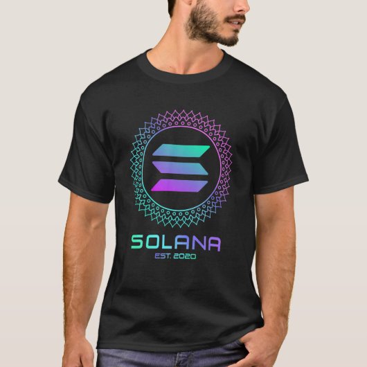 SOL Solana Crypto Coin BLockchain Solana T Shirt (Voorkant)