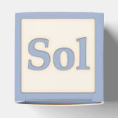 "Sol" Solfeggio Musical Baby Blocks Blue Bedankdoosjes (Bovenkant)