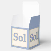 "Sol" Solfeggio Musical Baby Blocks Blue Bedankdoosjes (Geopend)