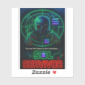SOL Survivor - Retro Solana Crypto-Sticker Sticker (Vel)