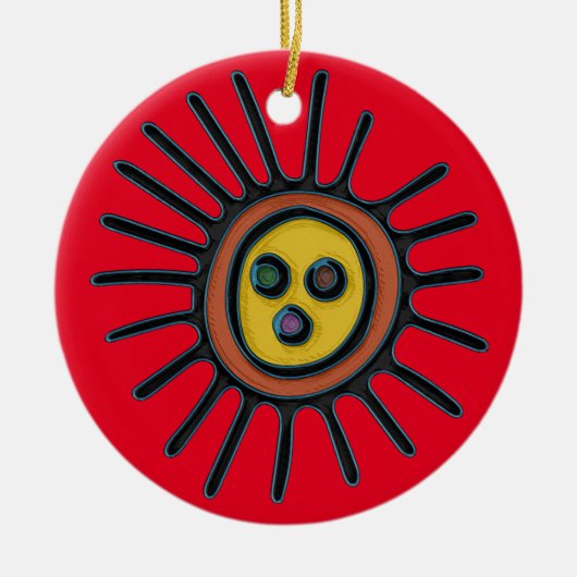 Sol Taino Circle Ornament (Voorkant)