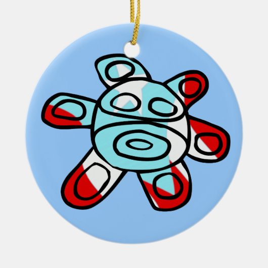 Sol Taíno Keramisch Ornament (Voorkant)